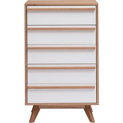 Miliboo Commode chiffonnier - semainier scandinave 5 tiroirs L60 cm HELIA - Publicité Miliboo Commode chiffonnier - semainier scandinave 5 tiroirs L60 cm HELIA - Publicité
