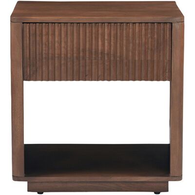 Miliboo Table de chevet avec tiroir en bois foncé manguier massif ALDA - Publicité Miliboo Table de chevet avec tiroir en bois foncé manguier massif ALDA - Publicité