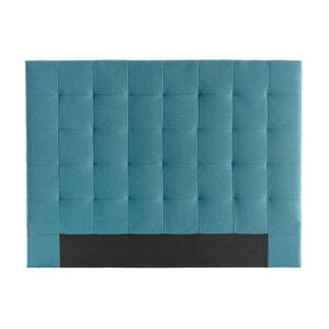 Miliboo Tete de lit capitonnee en tissu bleu canard L160 cm HALCIONA