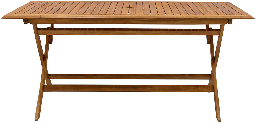 Miliboo Table de jardin pliante rectangulaire en bois massif L170 cm SANTIAGO