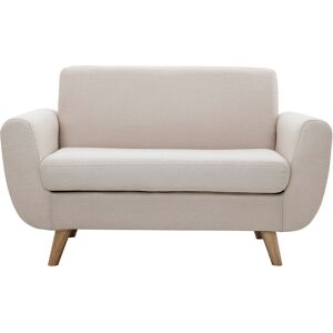 Miliboo Canape scandinave 2 places en tissu beige et bois clair PURE