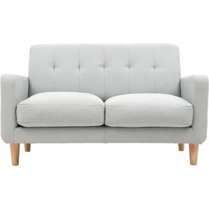 Miliboo Canape scandinave 2 places en tissu gris clair et bois clair LUNA