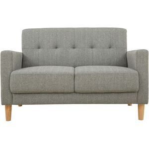 Miliboo Canape scandinave 2 places en tissu gris et bois clair MOON