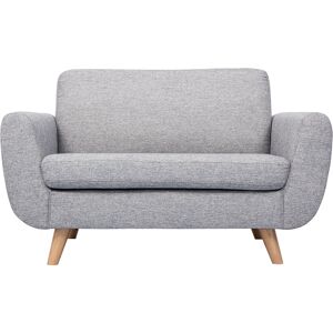 Miliboo Canape scandinave 2 places en tissu gris et bois clair PURE