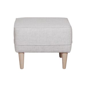 Miliboo Pouf repose-pieds en tissu gris clair et bois clair PAPEL