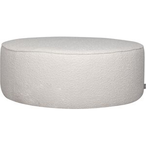 Miliboo Pouf rond en tissu effet laine bouclee blanc D100 cm SIMON