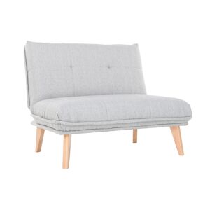 Miliboo Fauteuil scandinave a combiner en tissu gris clair et bois clair BENNIE