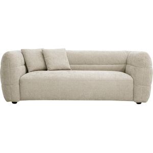 Miliboo Canapé 3 places en tissu effet velours texturé beige JOYA - Publicité Miliboo Canapé 3 places en tissu effet velours texturé beige JOYA - Publicité