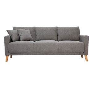 Miliboo Canapé 3 places en tissu gris et bois clair MUNIK - Publicité Miliboo Canapé 3 places en tissu gris et bois clair MUNIK - Publicité