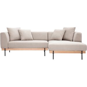 Miliboo Canapé d'angle droit 4 places en tissu chenille beige et métal noir IVAR - Publicité Miliboo Canapé d'angle droit 4 places en tissu chenille beige et métal noir IVAR - Publicité
