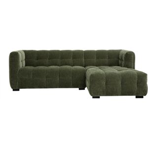 Miliboo Canapé d'angle droit design 3 places en tissu effet velours vert kaki CORTO - Publicité Miliboo Canapé d'angle droit design 3 places en tissu effet velours vert kaki CORTO - Publicité