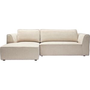 Miliboo Canapé d'angle gauche design en tissu effet velours texturé beige 3 places GRAMMY - Publicité Miliboo Canapé d'angle gauche design en tissu effet velours texturé beige 3 places GRAMMY - Publicité