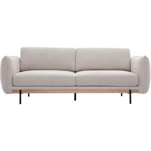 Miliboo Canapé design 3 places en tissu chenille beige et métal noir TODD - Publicité Miliboo Canapé design 3 places en tissu chenille beige et métal noir TODD - Publicité