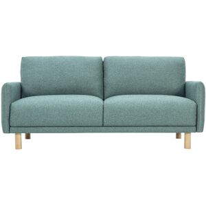 Miliboo Canapé design 3 places en tissu vert de gris et bois clair BONO - Publicité Miliboo Canapé design 3 places en tissu vert de gris et bois clair BONO - Publicité