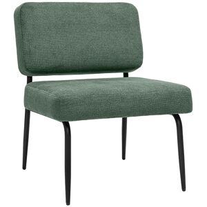 Miliboo Fauteuil en tissu chenille vert kaki et métal noir VEDANA - Publicité Miliboo Fauteuil en tissu chenille vert kaki et métal noir VEDANA - Publicité