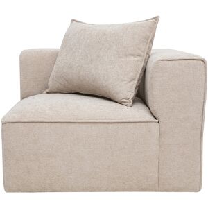 Miliboo Module d'angle droit pour canapé en tissu effet velours texturé beige KERRY - Publicité Miliboo Module d'angle droit pour canapé en tissu effet velours texturé beige KERRY - Publicité