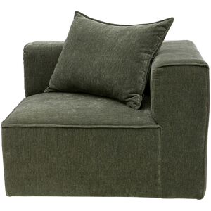 Miliboo Module d'angle droit pour canapé en tissu effet velours vert kaki KERRY - Publicité Miliboo Module d'angle droit pour canapé en tissu effet velours vert kaki KERRY - Publicité