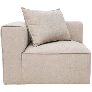 Miliboo Module d'angle gauche pour canapé en tissu effet velours texturé beige KERRY - Publicité Miliboo Module d'angle gauche pour canapé en tissu effet velours texturé beige KERRY - Publicité