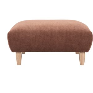 Miliboo Pouf repose-pieds en tissu chenille terre brûlée et bois clair L75 cm BASTILLE - Publicité Miliboo Pouf repose-pieds en tissu chenille terre brûlée et bois clair L75 cm BASTILLE - Publicité