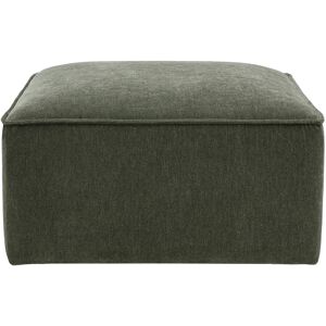Miliboo Pouf repose pieds en tissu effet velours vert kaki KERRY - Publicité Miliboo Pouf repose pieds en tissu effet velours vert kaki KERRY - Publicité