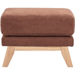 Miliboo Pouf repose-pieds scandinave en tissu chenille terre brûlée et bois clair OSLO - Publicité Miliboo Pouf repose-pieds scandinave en tissu chenille terre brûlée et bois clair OSLO - Publicité
