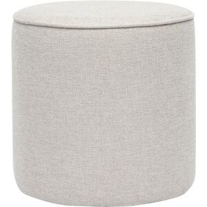 Miliboo Pouf rond en tissu effet velours texturé beige D40 cm PAUL - Publicité Miliboo Pouf rond en tissu effet velours texturé beige D40 cm PAUL - Publicité