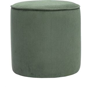 Miliboo Pouf rond en velours côtelé vert kaki D40 cm PAUL - Publicité Miliboo Pouf rond en velours côtelé vert kaki D40 cm PAUL - Publicité