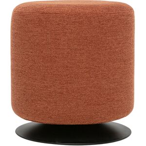 Miliboo Pouf rond pivotant en tissu effet velours texturé terre brûlée et métal D39.5 cm VOLNAY - Publicité Miliboo Pouf rond pivotant en tissu effet velours texturé terre brûlée et métal D39.5 cm VOLNAY - Publicité