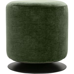 Miliboo Pouf rond pivotant en tissu effet velours vert kaki et métal D39.5 cm VOLNAY - Publicité Miliboo Pouf rond pivotant en tissu effet velours vert kaki et métal D39.5 cm VOLNAY - Publicité