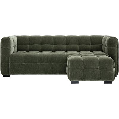 Miliboo Canapé design 3 places et repose-pieds en tissu effet velours vert kaki CORTO - Publicité Miliboo Canapé design 3 places et repose-pieds en tissu effet velours vert kaki CORTO - Publicité