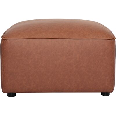 Miliboo Pouf repose pieds en cuir marron FERGUS - Publicité Miliboo Pouf repose pieds en cuir marron FERGUS - Publicité