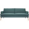 Miliboo Canapé convertible scandinave 3 places en tissu vert et bois clair STEWART