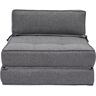 Miliboo Chauffeuse 1 place convertible en tissu gris KATY