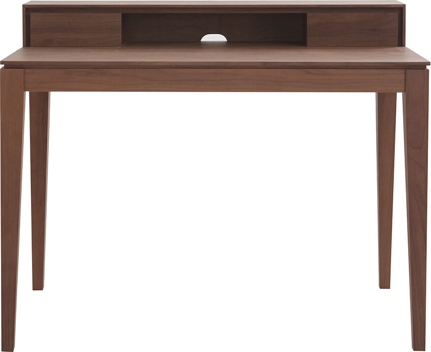 Miliboo Bureau avec rangements bois foncé noyer L110 cm SEKRET