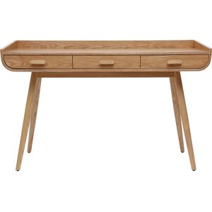 Miliboo Bureau avec rangements 3 tiroirs scandinave bois clair L132 cm HALLEN