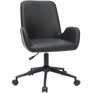 Miliboo Chaise de bureau a roulettes noire ALBAN