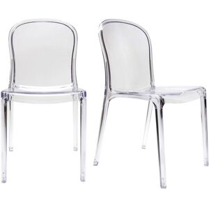 Miliboo Chaises empilables design transparentes lot de 2 THALYSSE