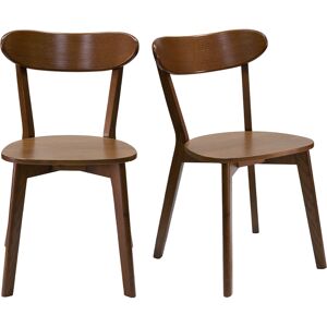 Miliboo Chaises vintage bois fonce (lot de 2) DOVE