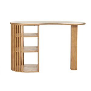 Miliboo Îlot - table de bar avec rangements en bois manguier massif H90 cm LOBIO