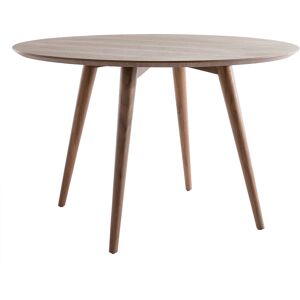 Miliboo Table a manger design ronde noyer D120 cm LIVIA