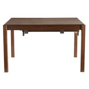 Miliboo Table a manger extensible rallonges integrees en bois fonce noyer rectangulaire L125 238 cm AGALI