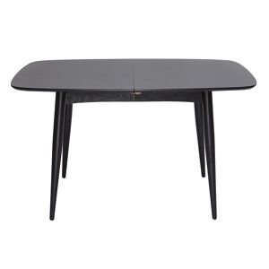 Miliboo Table a manger extensible rectangulaire en bois noir L130 160 cm NORDECO