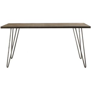 Miliboo Table a manger industrielle bois manguier massif et metal L160 cm ATELIER