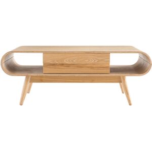 Miliboo Table basse rectangulaire avec rangements scandinave bois clair L120 cm BALTIK