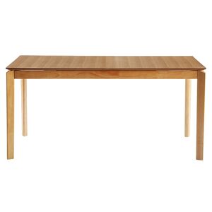 Miliboo Table extensible rallonges integrees rectangulaire en bois clair frene L160 210 cm BONAVISTA