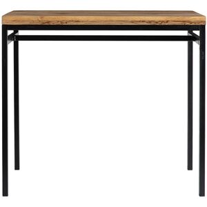 Miliboo Table haute industrielle en bois manguier massif et metal noir L115 cm YPSTER