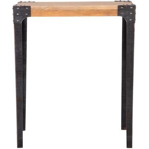 Miliboo Table haute industrielle rectangulaire en bois manguier massif et metal L88 cm MADISON