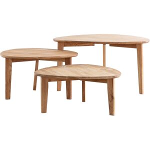 Miliboo Tables basses gigognes scandinaves bois clair chene massif (lot de 3) TRIPLE