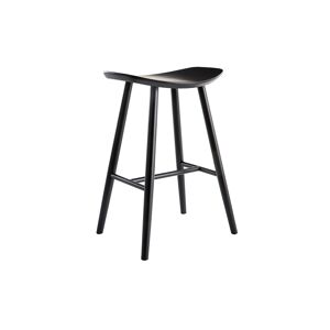 Miliboo Tabouret de bar bois noir H65 cm DEMORY