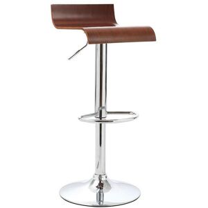 Miliboo Tabouret de bar design en bois coloris noyer SURF V2